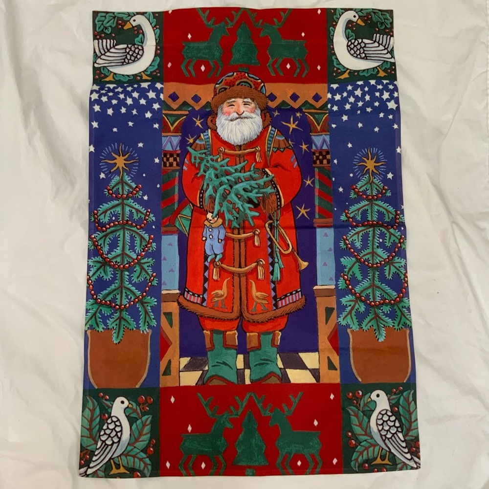 St. Nick Garden Flag by Toland #1007  Christmas Santa 11" x 14.5" Made In USA